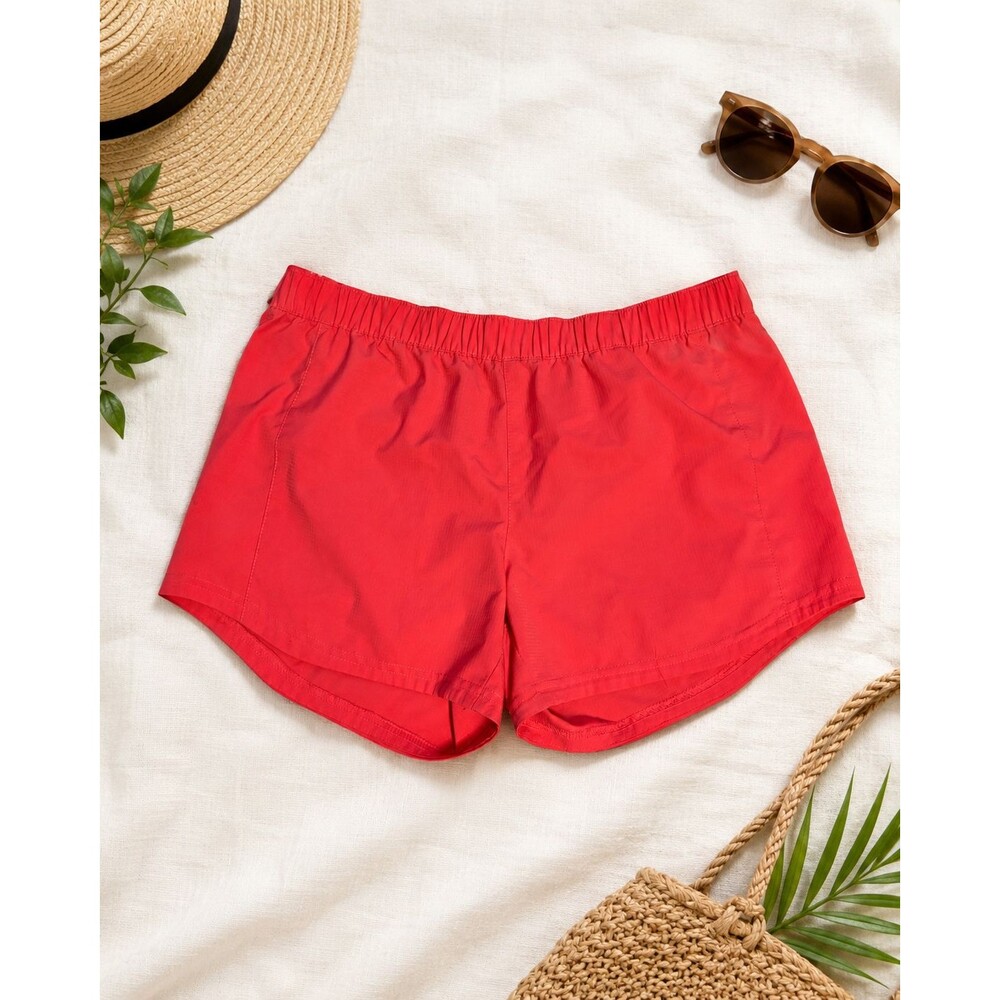 Columbia PFG‎ Red Athletic Shorts Size L Elastic Waist Polyester